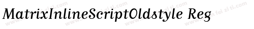 MatrixInlineScriptOldstyle Regular字体转换